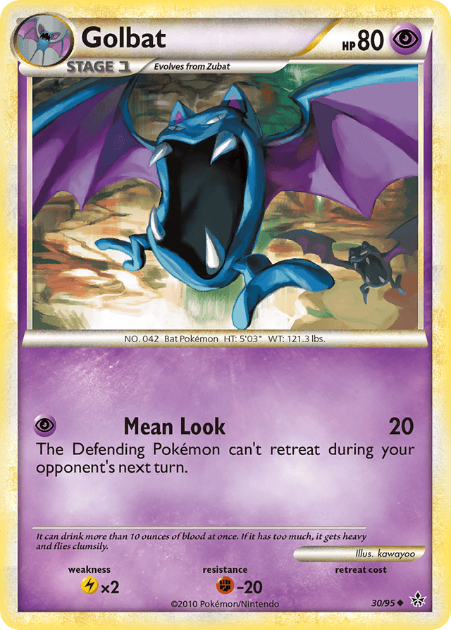 Carta Golbat 30/95 do set HS—Unleashed — Pokémon TCG | Bynx