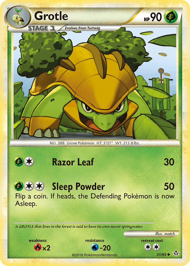 Carta Grotle 31/95 do set HS—Unleashed — Pokémon TCG | Bynx