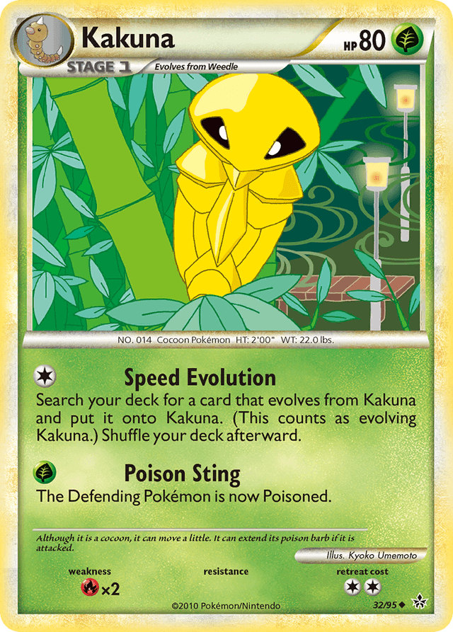 Carta Kakuna 32/95 do set HS—Unleashed — Pokémon TCG | Bynx
