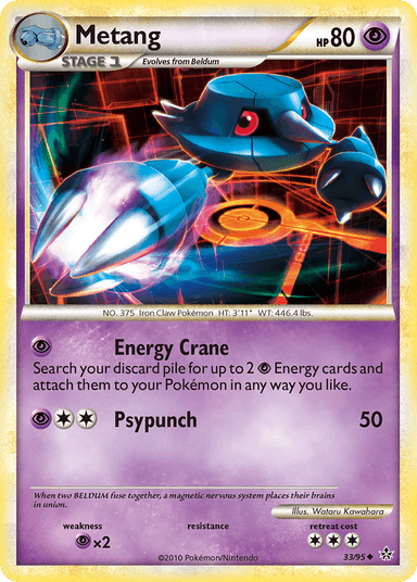 Carta Metang 33/95 do set HS—Unleashed — Pokémon TCG | Bynx