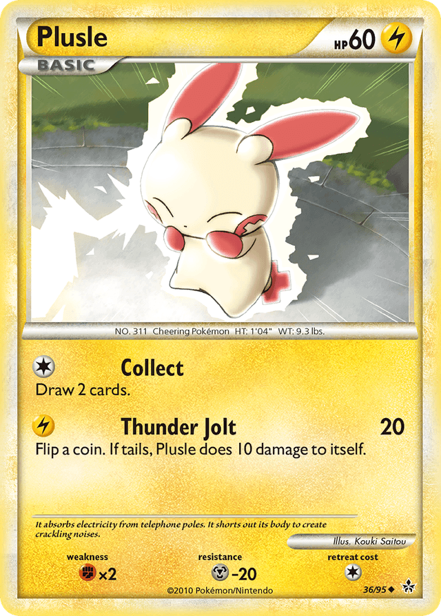 Carta Plusle 36/95 do set HS—Unleashed — Pokémon TCG | Bynx