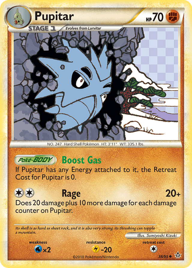 Carta Pupitar 38/95 do set HS—Unleashed — Pokémon TCG | Bynx