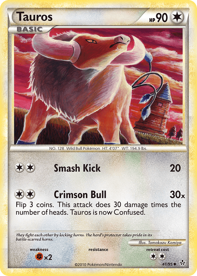 Carta Tauros 41/95 do set HS—Unleashed — Pokémon TCG | Bynx