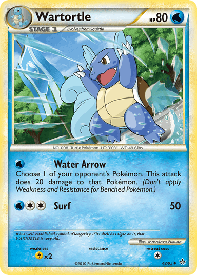 Carta Wartortle 42/95 do set HS—Unleashed — Pokémon TCG | Bynx