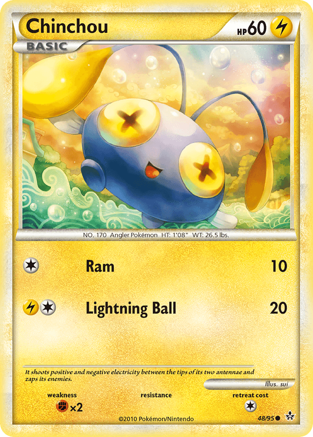 Carta Chinchou 48/95 do set HS—Unleashed — Pokémon TCG | Bynx