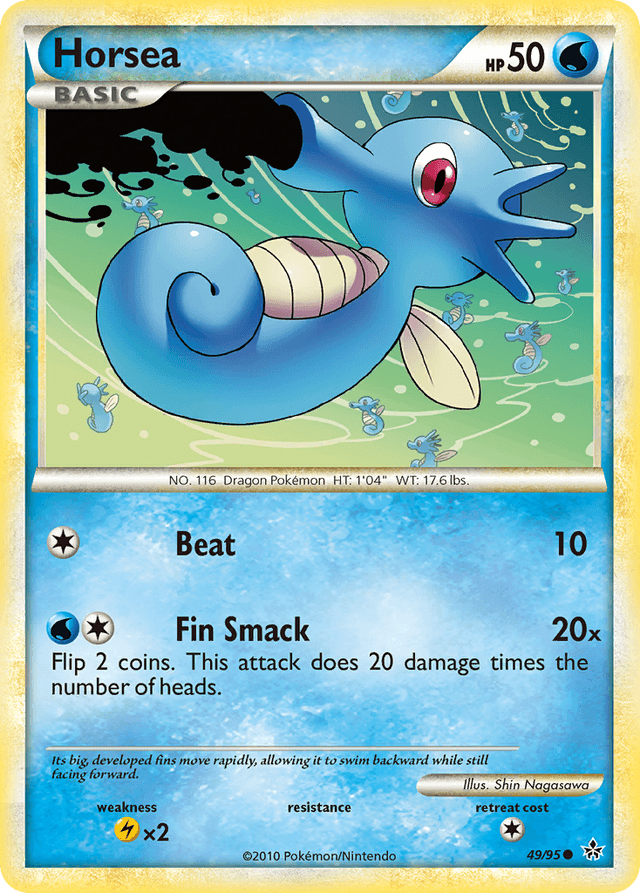 Carta Horsea 49/95 do set HS—Unleashed — Pokémon TCG | Bynx