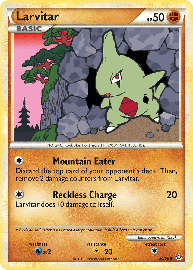 Carta Larvitar 50/95 do set HS—Unleashed — Pokémon TCG | Bynx