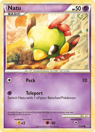 Carta Natu 55/95 do set HS—Unleashed — Pokémon TCG | Bynx