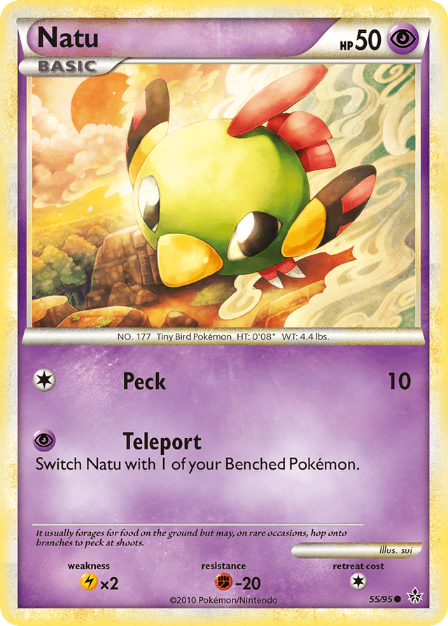 Carta Natu 55/95 do set HS—Unleashed — Pokémon TCG | Bynx