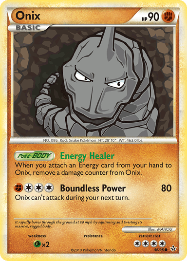 Carta Onix 56/95 do set HS—Unleashed — Pokémon TCG | Bynx