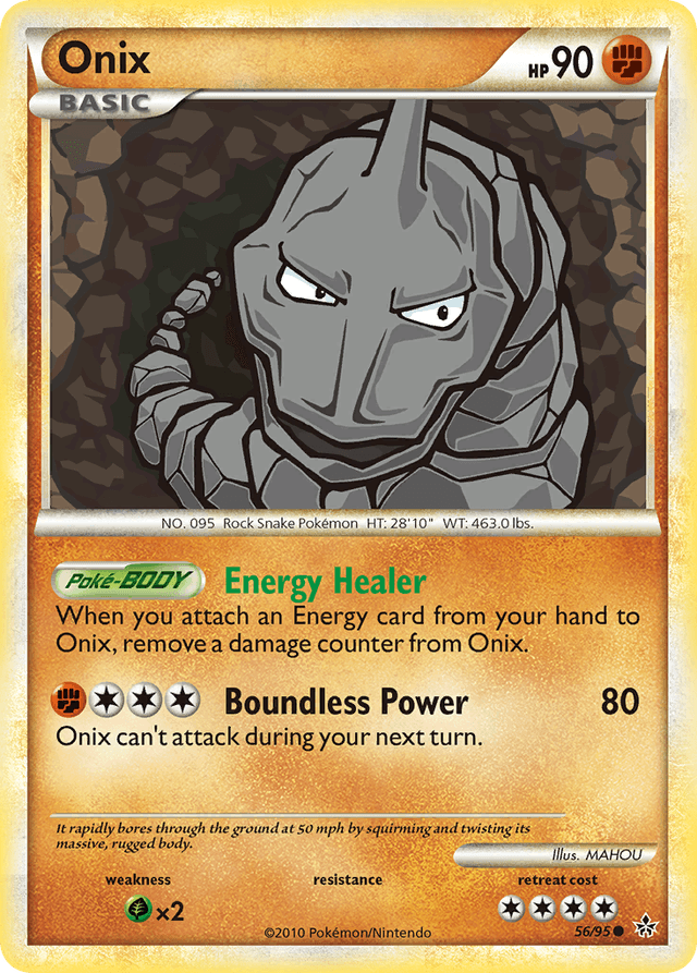 Carta Onix 56/95 do set HS—Unleashed — Pokémon TCG | Bynx