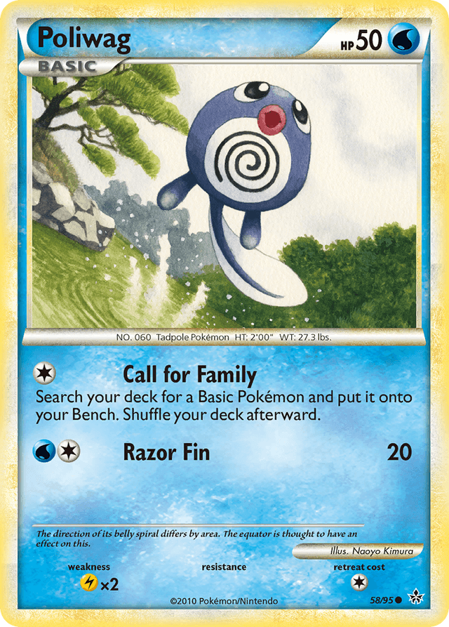 Carta Poliwag 58/95 do set HS—Unleashed — Pokémon TCG | Bynx