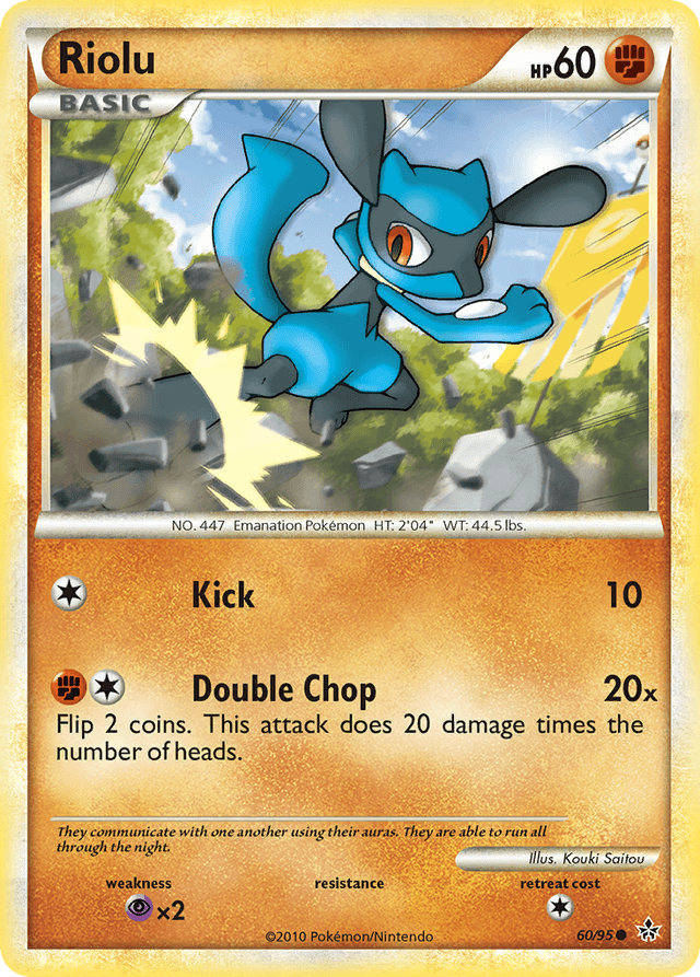 Carta Riolu 60/95 do set HS—Unleashed — Pokémon TCG | Bynx
