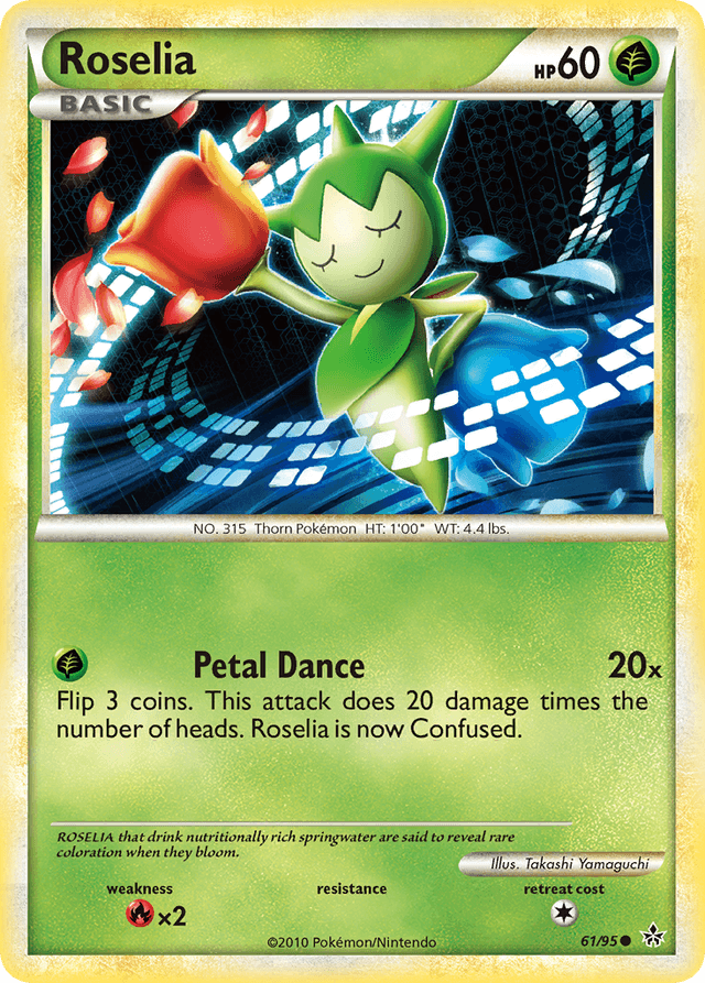 Carta Roselia 61/95 do set HS—Unleashed — Pokémon TCG | Bynx