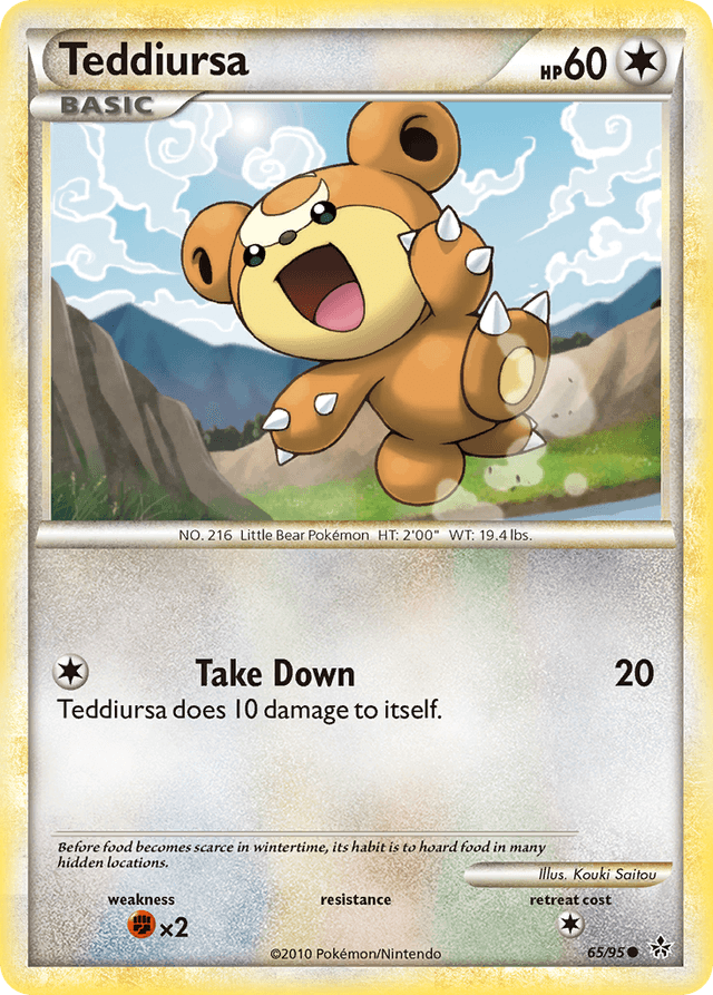 Carta Teddiursa 65/95 do set HS—Unleashed — Pokémon TCG | Bynx