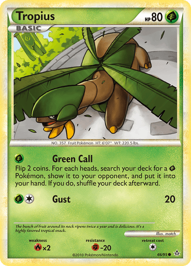 Carta Tropius 66/95 do set HS—Unleashed — Pokémon TCG | Bynx