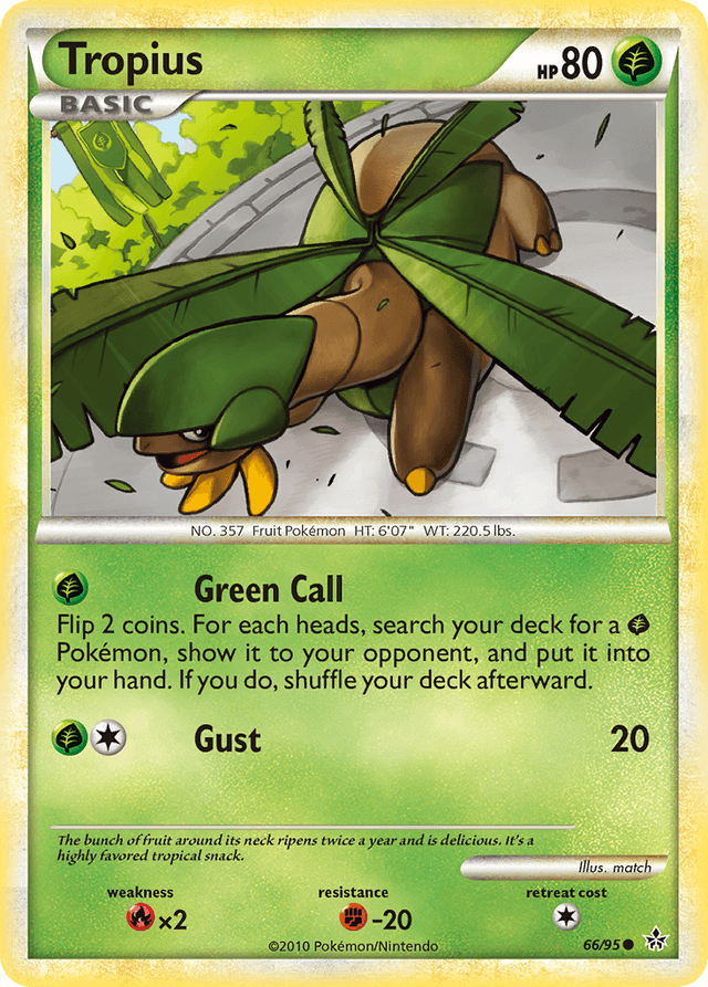 Carta Tropius 66/95 do set HS—Unleashed — Pokémon TCG | Bynx