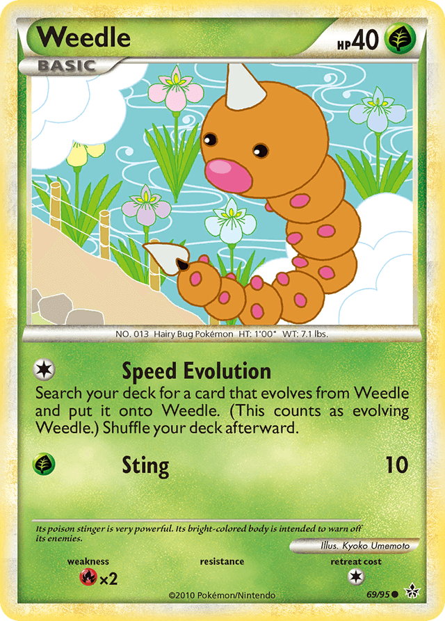 Carta Weedle 69/95 do set HS—Unleashed — Pokémon TCG | Bynx