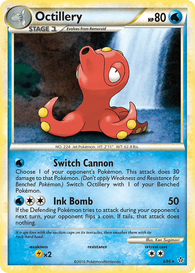 Carta Octillery 6/95 do set HS—Unleashed — Pokémon TCG | Bynx