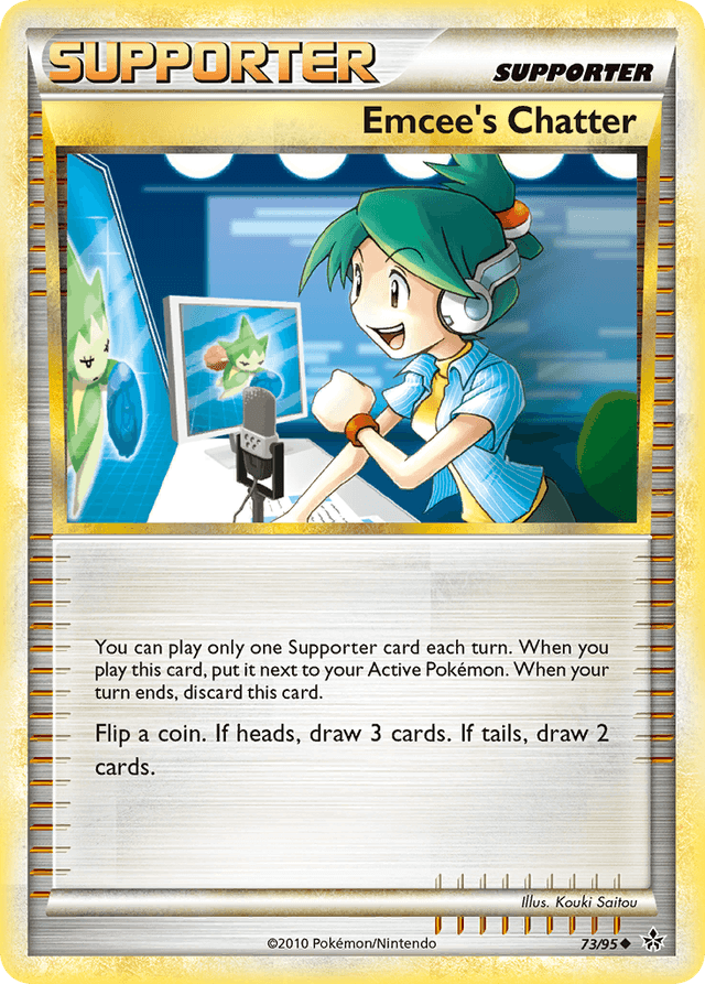 Carta Emcee's Chatter 73/95 do set HS—Unleashed — Pokémon TCG | Bynx