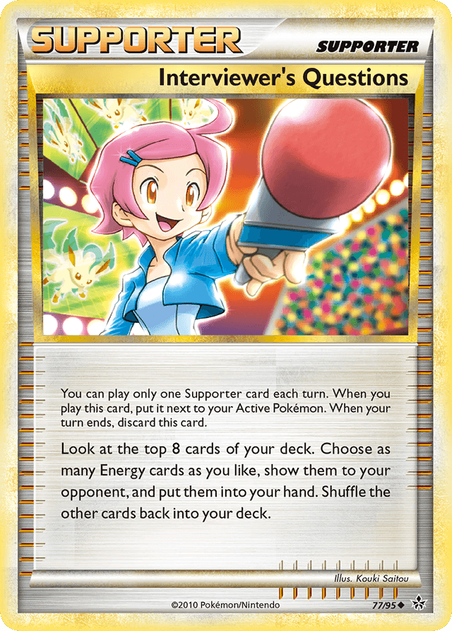Carta Interviewer's Questions 77/95 do set HS—Unleashed — Pokémon TCG | Bynx