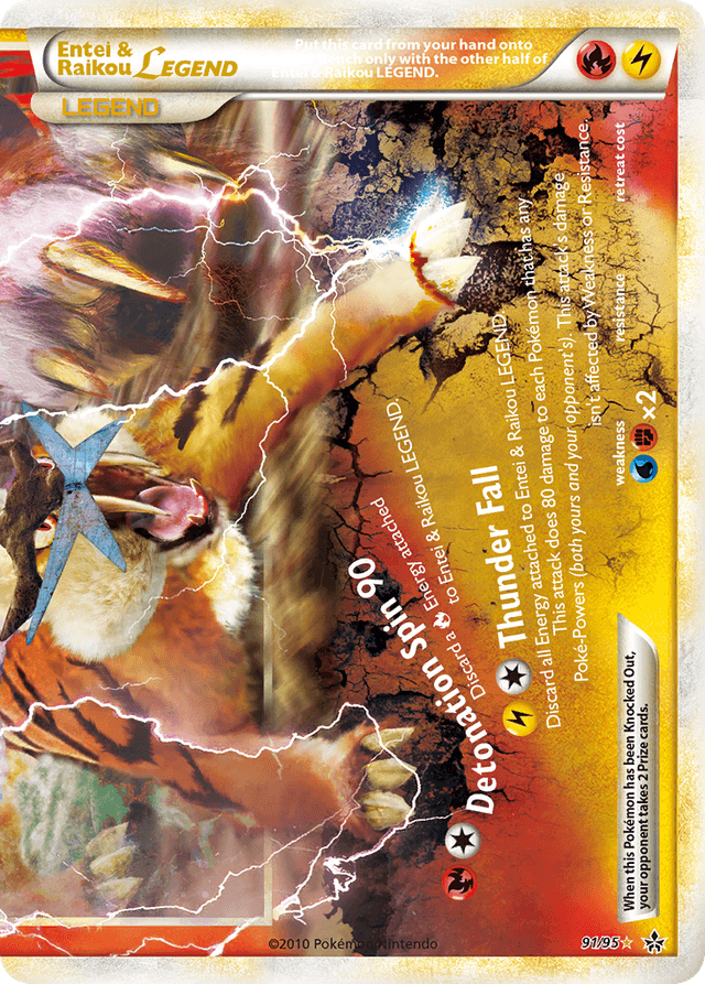 Carta Entei & Raikou LEGEND 91/95 do set HS—Unleashed — Pokémon TCG | Bynx