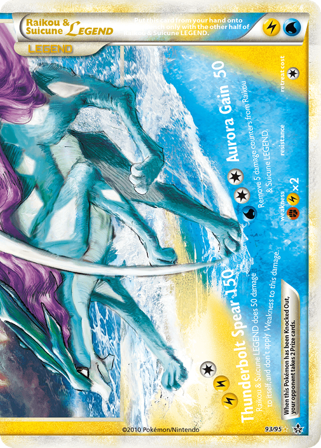 Carta Raikou & Suicune LEGEND 93/95 do set HS—Unleashed — Pokémon TCG | Bynx