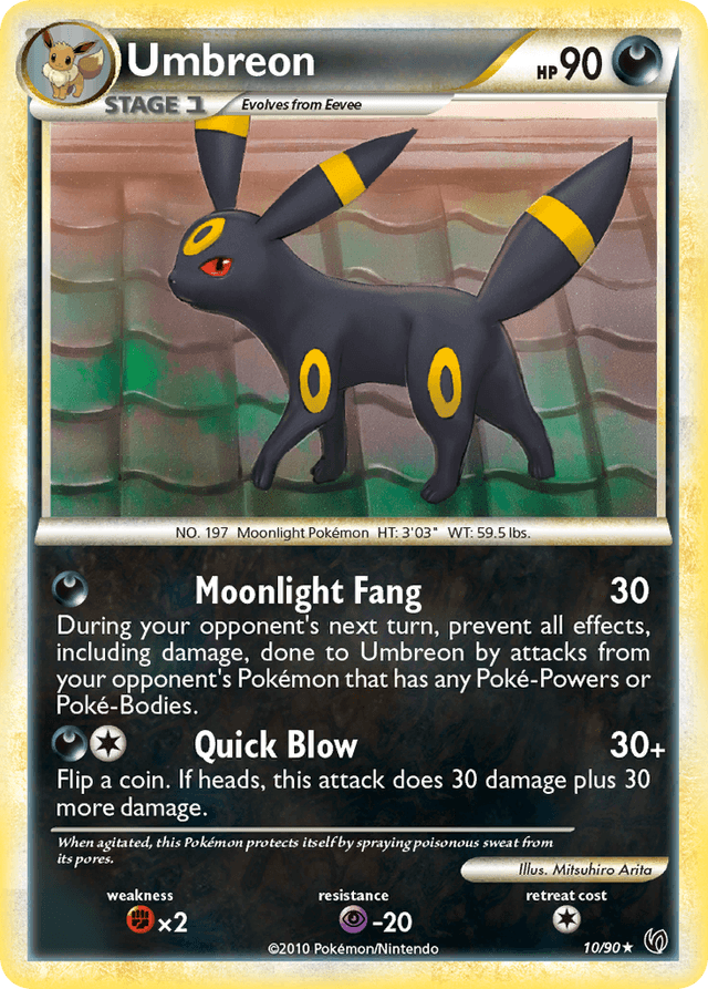 Carta Umbreon 10/90 do set HS—Undaunted — Pokémon TCG | Bynx