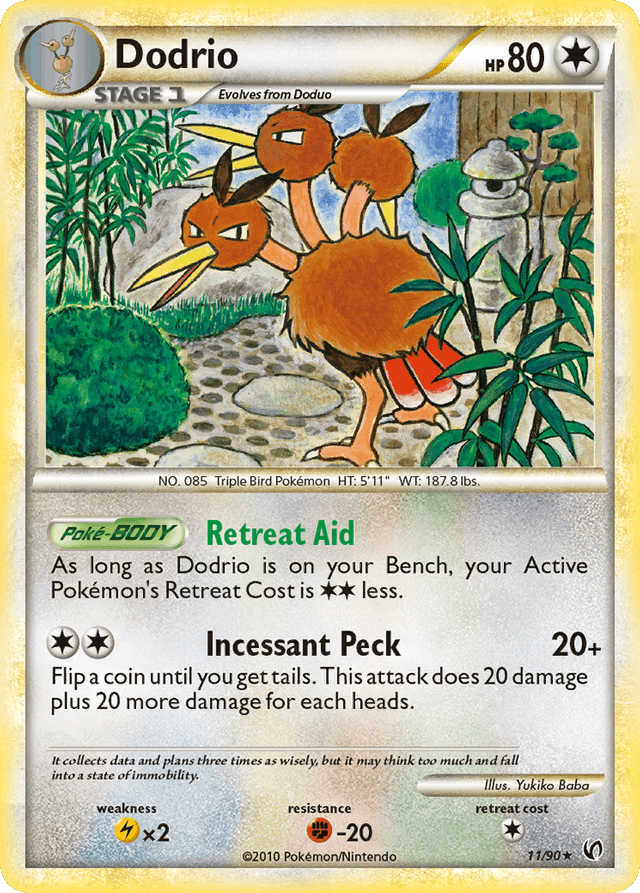 Carta Dodrio 11/90 do set HS—Undaunted — Pokémon TCG | Bynx