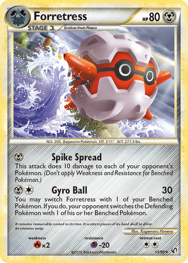 Carta Forretress 13/90 do set HS—Undaunted — Pokémon TCG | Bynx