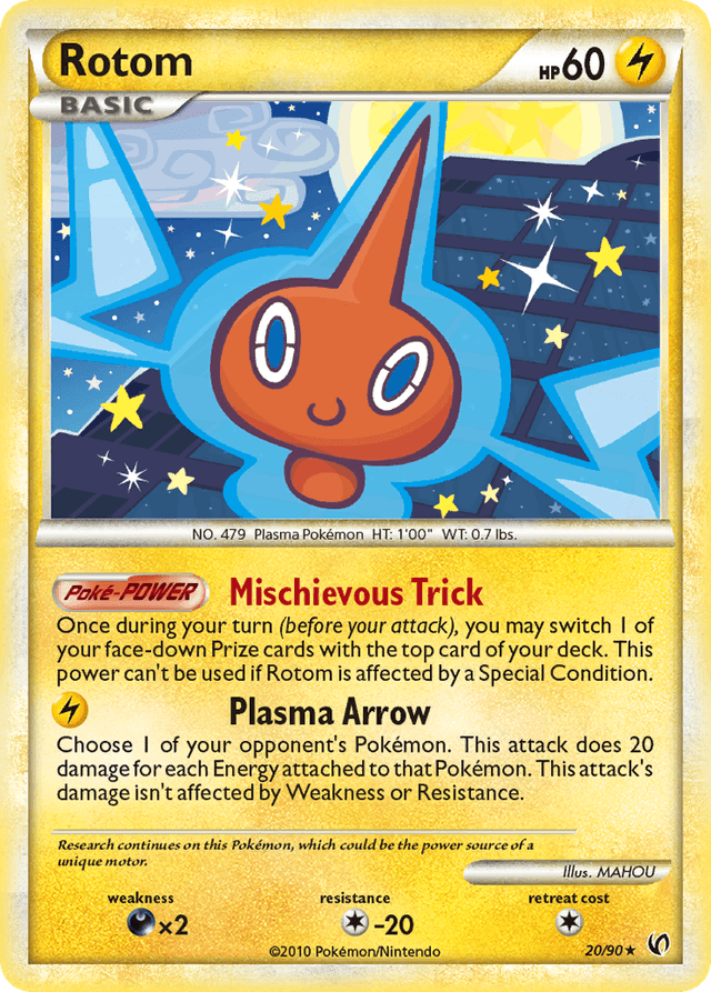 Carta Rotom 20/90 do set HS—Undaunted — Pokémon TCG | Bynx