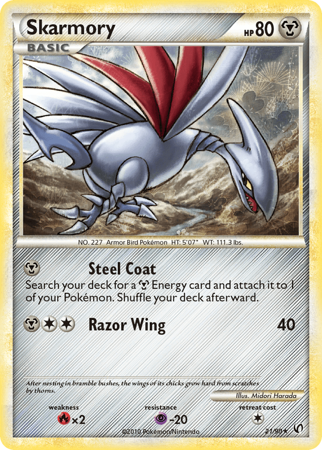 Carta Skarmory 21/90 do set HS—Undaunted — Pokémon TCG | Bynx