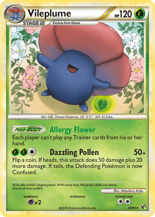 Carta Vileplume 24/90 do set HS—Undaunted — Pokémon TCG | Bynx