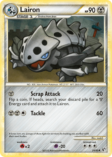 Carta Lairon 29/90 do set HS—Undaunted — Pokémon TCG | Bynx