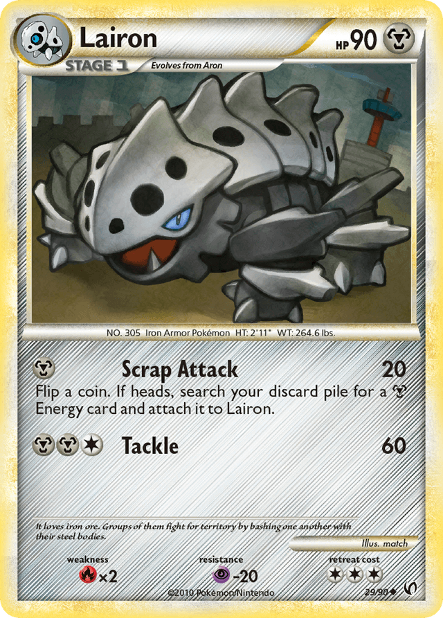 Carta Lairon 29/90 do set HS—Undaunted — Pokémon TCG | Bynx
