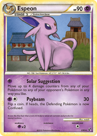 Carta Espeon 2/90 do set HS—Undaunted — Pokémon TCG | Bynx