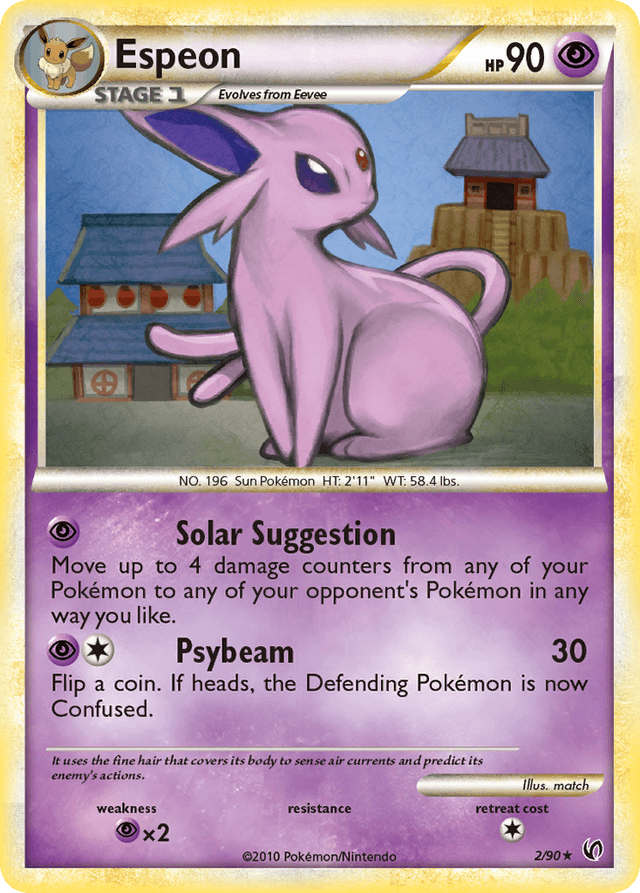 Carta Espeon 2/90 do set HS—Undaunted — Pokémon TCG | Bynx
