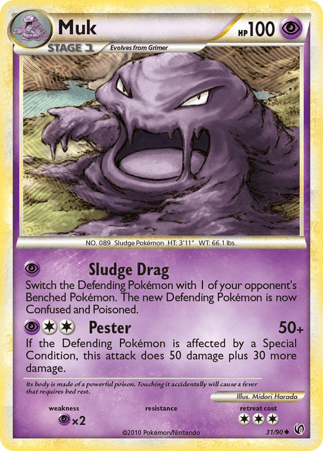 Carta Muk 31/90 do set HS—Undaunted — Pokémon TCG | Bynx
