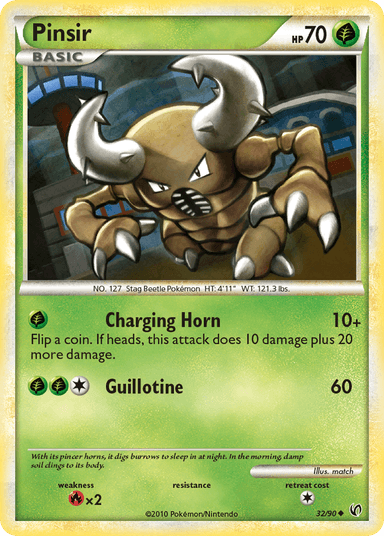 Carta Pinsir 32/90 do set HS—Undaunted — Pokémon TCG | Bynx