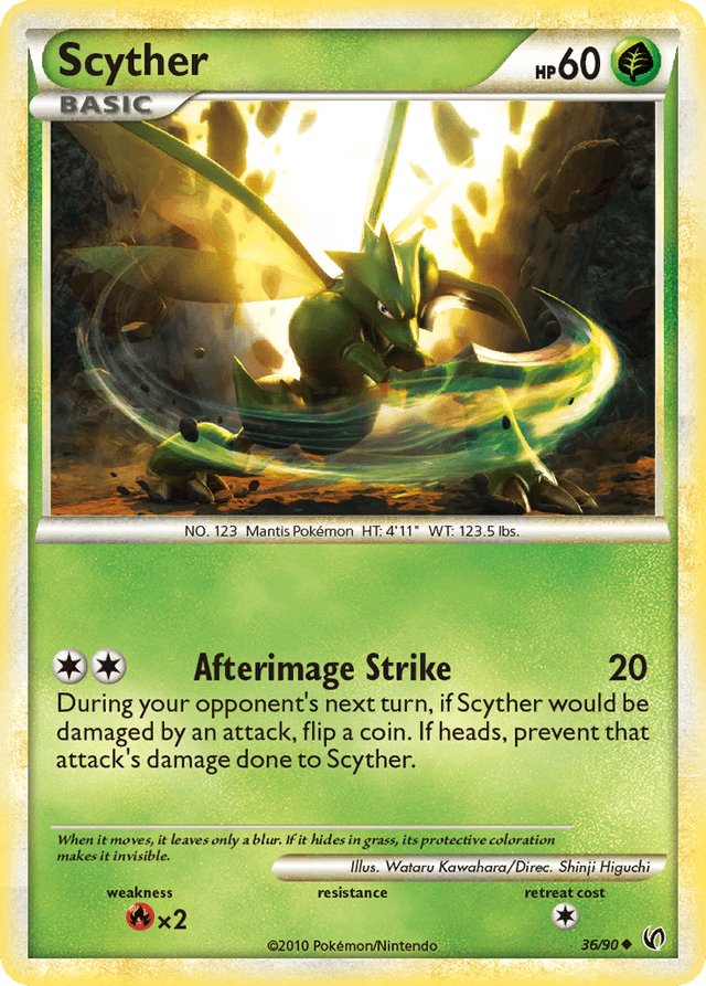 Carta Scyther 36/90 do set HS—Undaunted — Pokémon TCG | Bynx