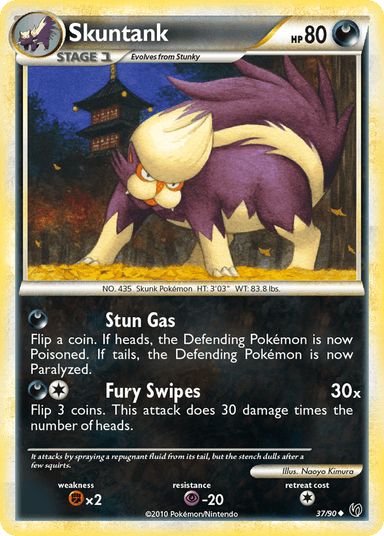 Carta Skuntank 37/90 do set HS—Undaunted — Pokémon TCG | Bynx