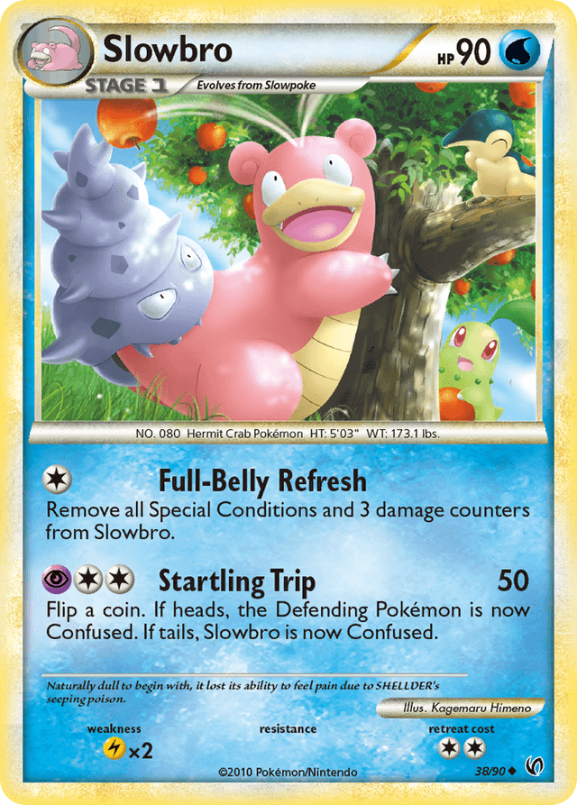 Carta Slowbro 38/90 do set HS—Undaunted — Pokémon TCG | Bynx