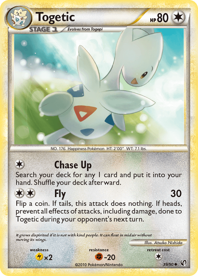 Carta Togetic 39/90 do set HS—Undaunted — Pokémon TCG | Bynx