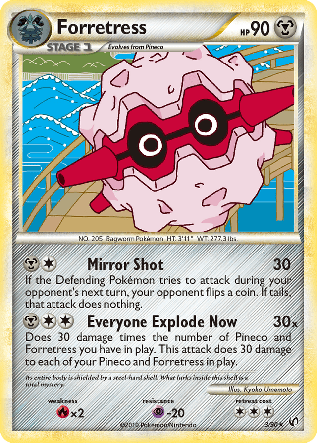 Carta Forretress 3/90 do set HS—Undaunted — Pokémon TCG | Bynx
