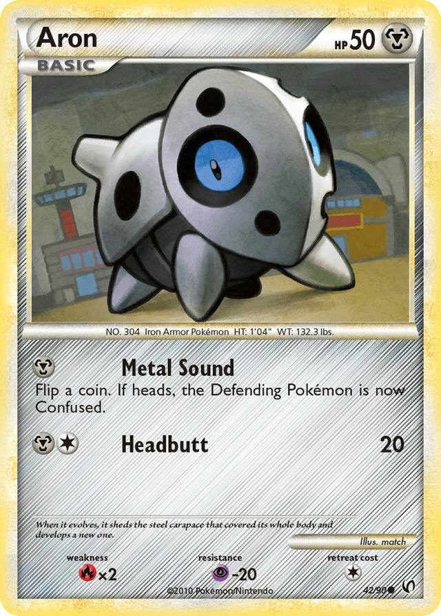 Carta Aron 42/90 do set HS—Undaunted — Pokémon TCG | Bynx