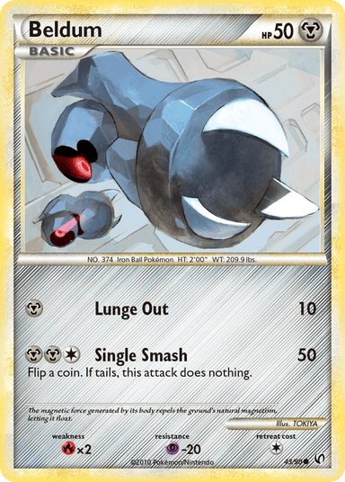 Carta Beldum 43/90 do set HS—Undaunted — Pokémon TCG | Bynx