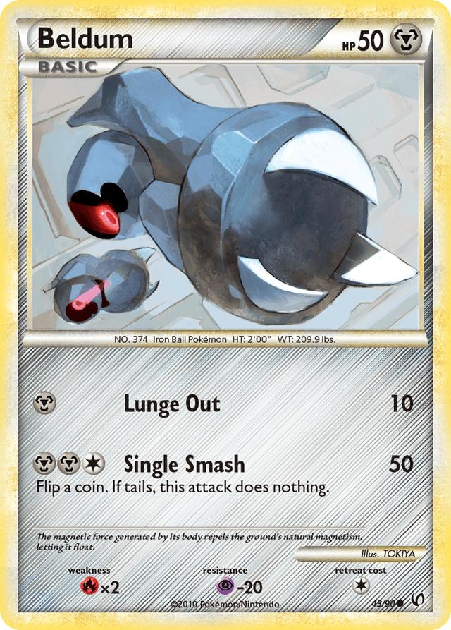 Carta Beldum 43/90 do set HS—Undaunted — Pokémon TCG | Bynx