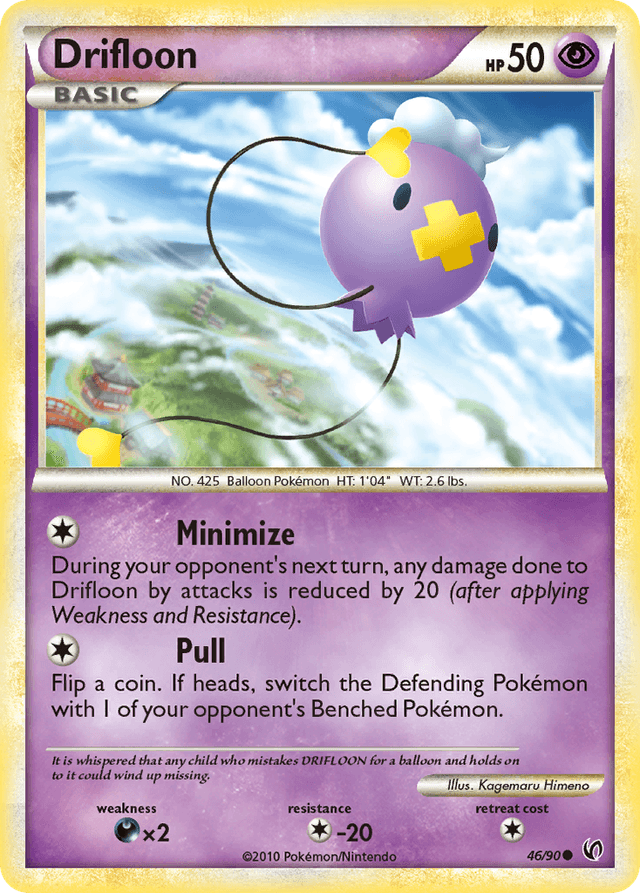 Carta Drifloon 46/90 do set HS—Undaunted — Pokémon TCG | Bynx