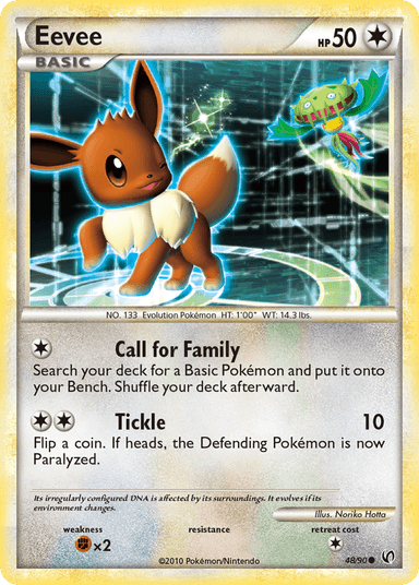 Carta Eevee 48/90 do set HS—Undaunted — Pokémon TCG | Bynx