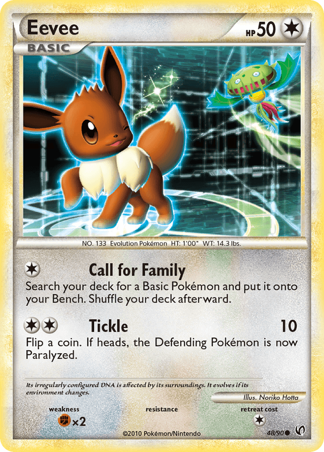 Carta Eevee 48/90 do set HS—Undaunted — Pokémon TCG | Bynx